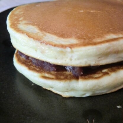 甘みもちょうどよく、美味しいどら焼きが手軽に出来ました♪あんこが大好きな彼も喜んで3つも食べましたよ～(^_^)/